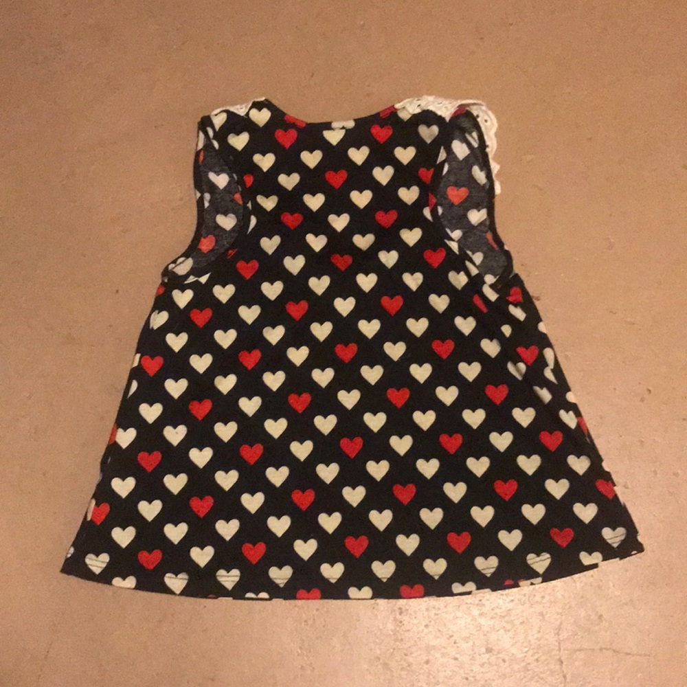 Love J lace collar heart print cropped tank - Picture 7 of 7